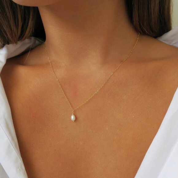 Single Pearl Necklace Simple Pearl Choker Necklaces for Women Necklace Jewelry - Picture 7 of 12